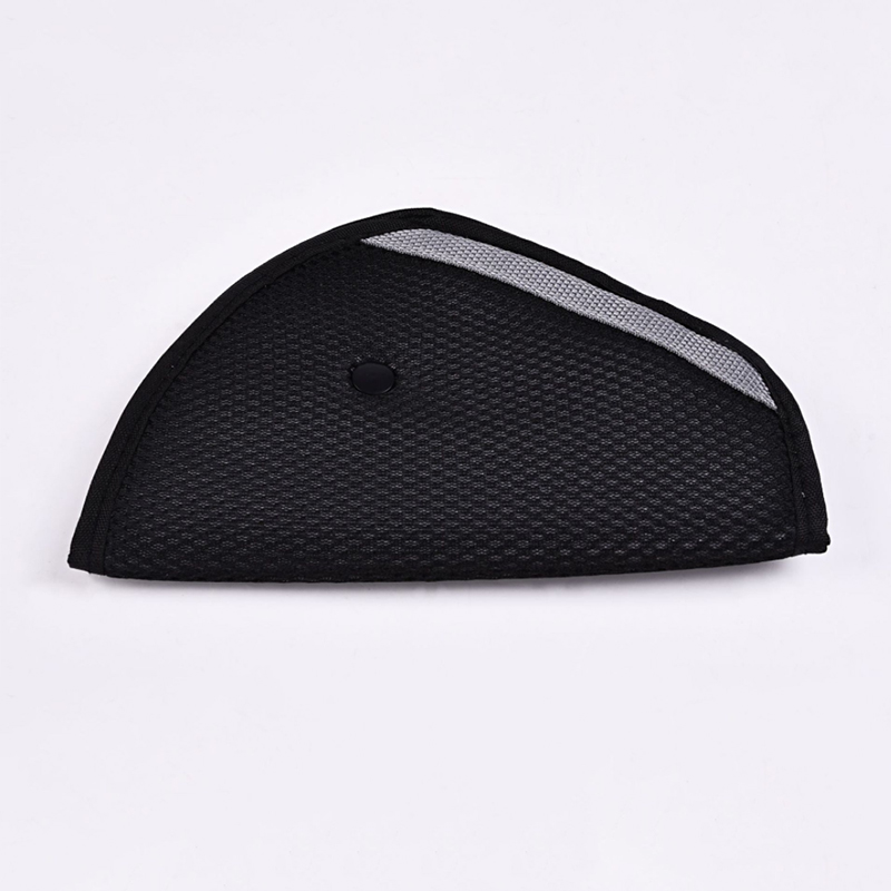 universell sikkerhetsbeltetrekk til låve til bil auto barnesetebelte trekant polstring skulderholder myk justerbar: Svart