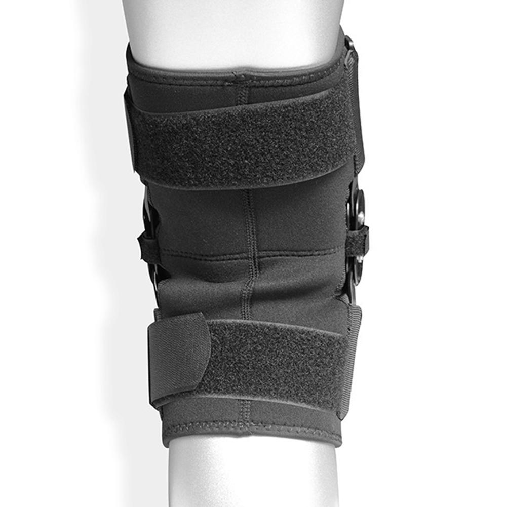 Adjustable Hinged Knee Brace Support Side Patella Stabilizers With Strap Sports Knee Protective Hinges Foot Pads Brace Wrap
