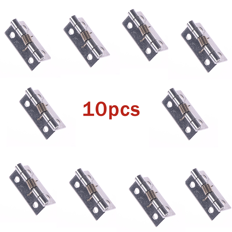 2/6/10pcs 1.5in Stainless Steel Hinge Self-Closing Corner Spring Draw Door Hinge Cabinet Repair Accessories Hardware Supplies: A 10PCS