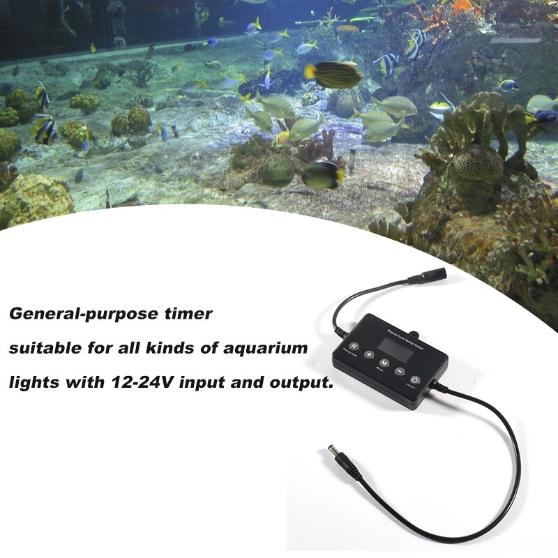 Aquarium LED Intelligent Dimming Controller Is Used for Aquarium Fish Tank Lighting Timing Dimming Sunrise and Sunset Modulator