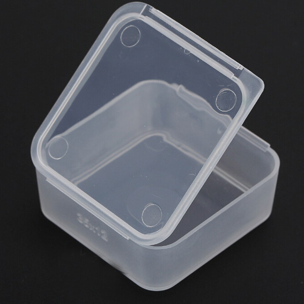 5Pcs/lot Small Square Plastic Clear Transparent Collection Container Case Storage Box Coin Capsules Holders Collecting
