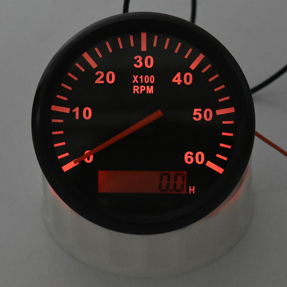 3K 4K 6K 8K RPM Tachometer-lehre Tach Sensor REV Zähler mit Stunde Meter 85mm benzin Diesel 12V 24V Rot Hintergrundbeleuchtung Anzeige