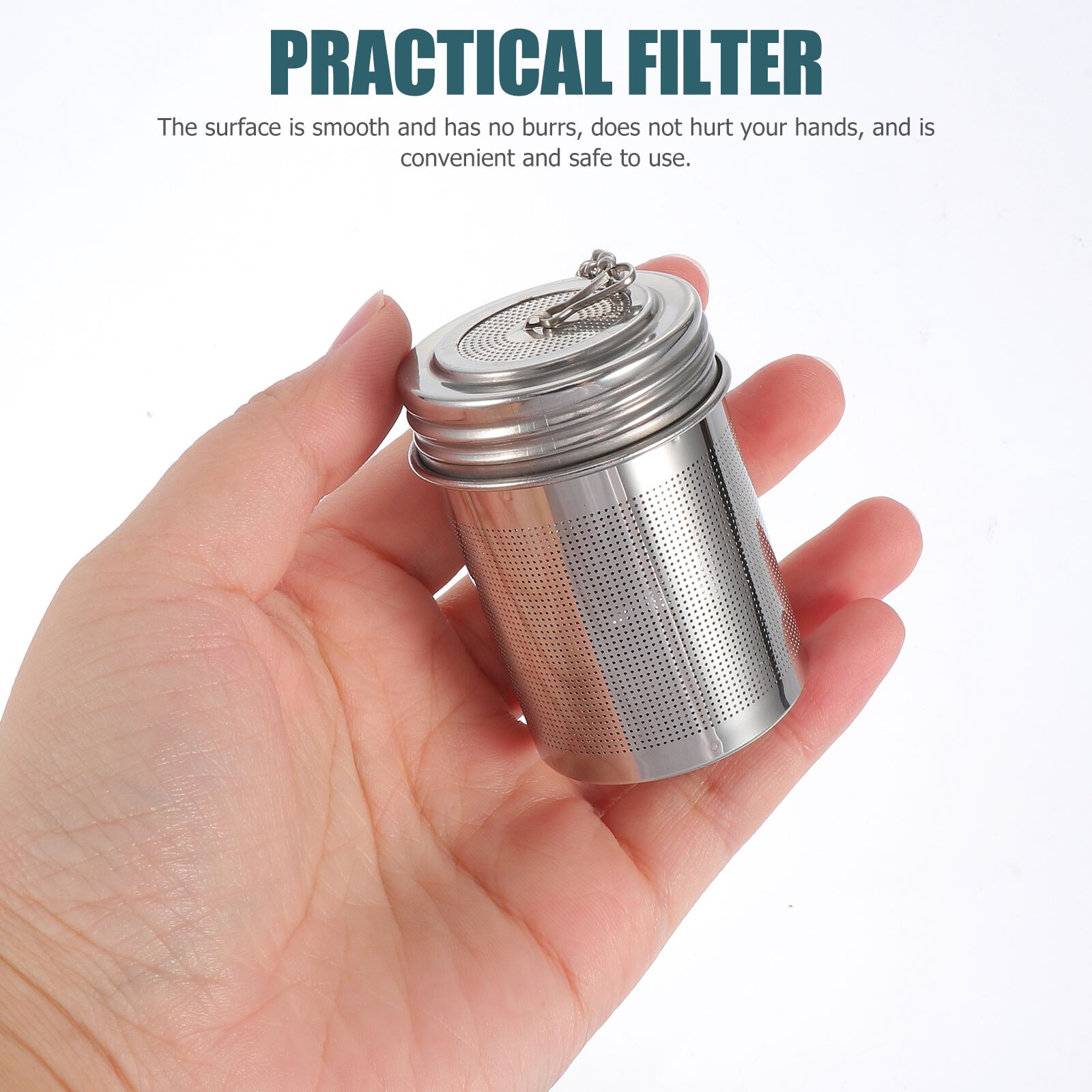 2 szt. Trwałe filtry ze stali nierdzewnej przyprawa wygodne kosze filtracyjne robić kuchni (srebrny)