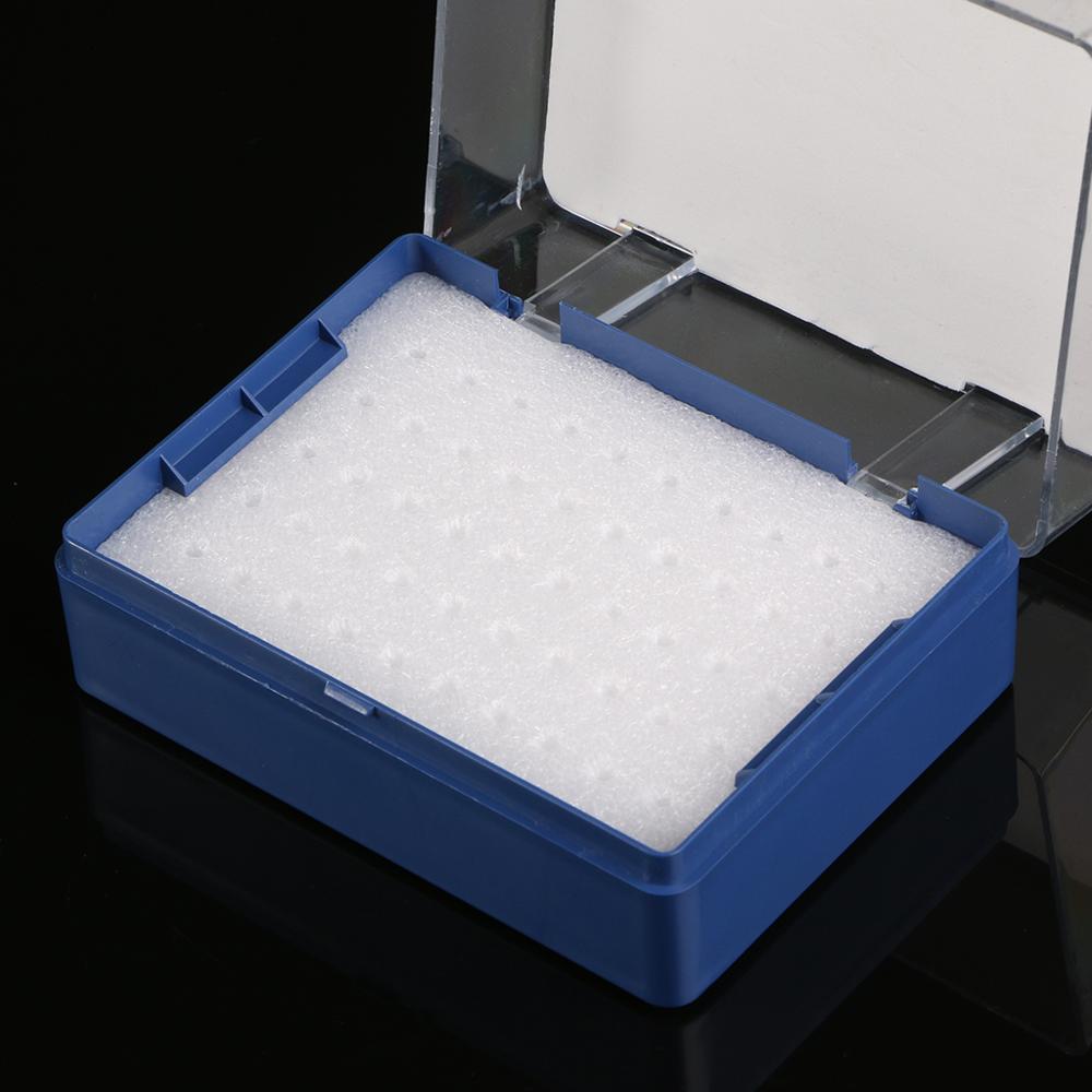 Plastic Storage Box With Foam Milling Cutter Organizer For 50 PCB Drill Bits