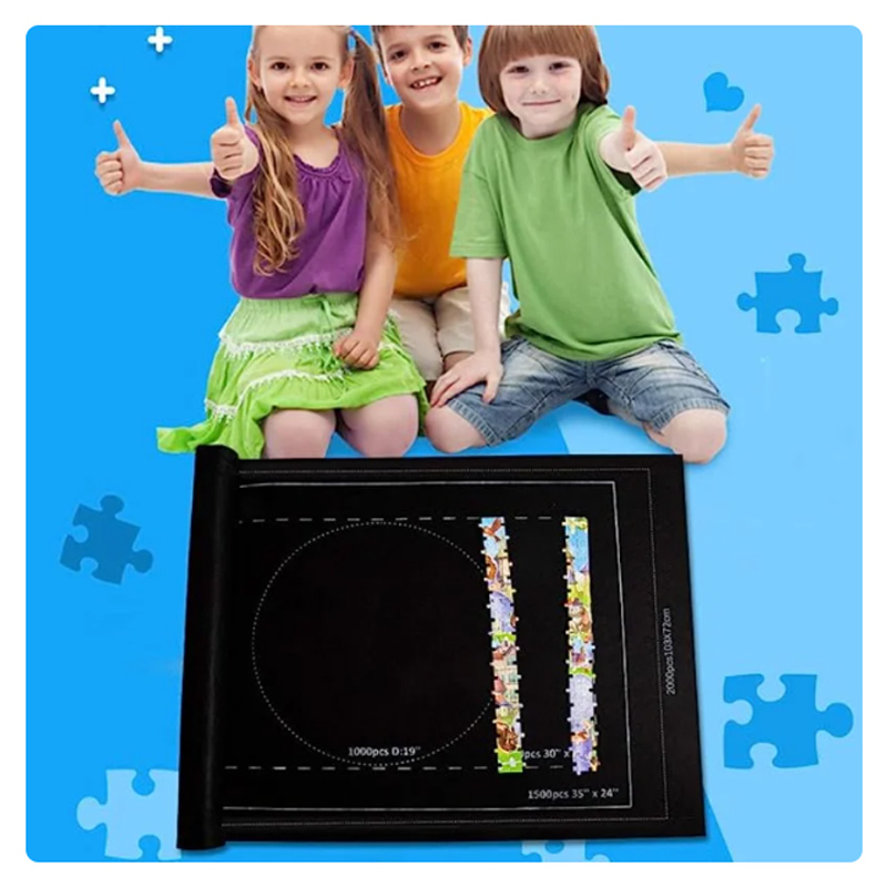 Puzzles Pad Jigsaw Roll Felt Mat Playmat Puzzles Blanket For Up To 1500 Pcs Puzzle Accessories Portable Travel Storage Bag