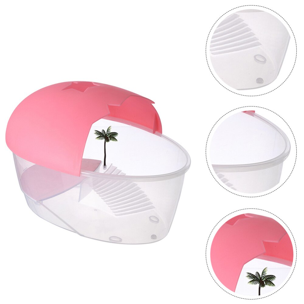 1pc Turtle Tank Reptile Pet Habitat Box Reptile Pet Perching Box