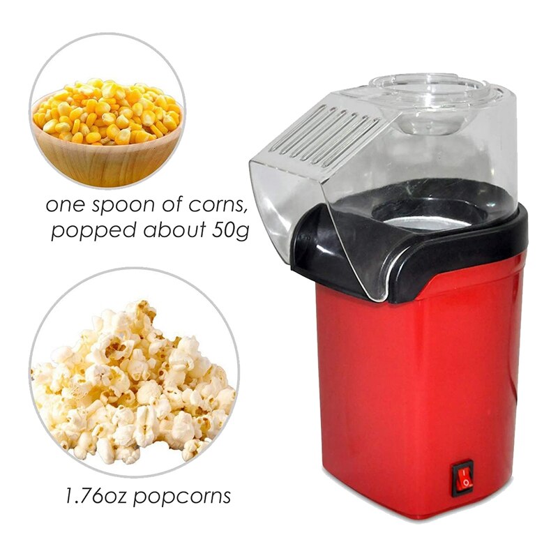 Elektrische Maïs Popcorn Maker Machine, Snelle Air Mini Popcorn Popper, snack Popcorn Maker Voor Thuis Familie Party Us Plug