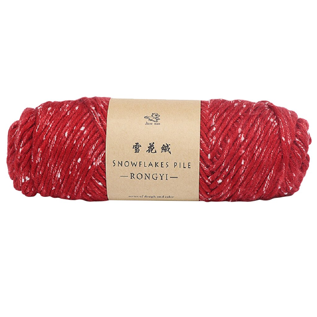 100g Snowflake Scarf Line Diy Crochet Thick Wool Sweater Baby Line Lover Cotton @35: T