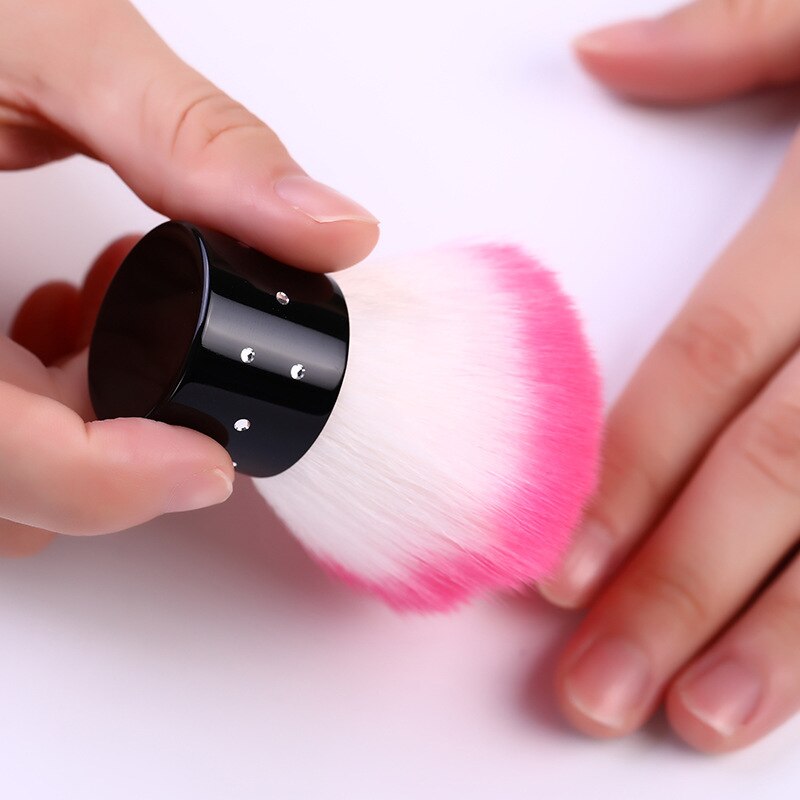 1/2 stuks nagelkunst reinigingskwasten verwijderen stof acryl tekenverfkwast manicure nagels kunst accessoire uv gel polijstkwast