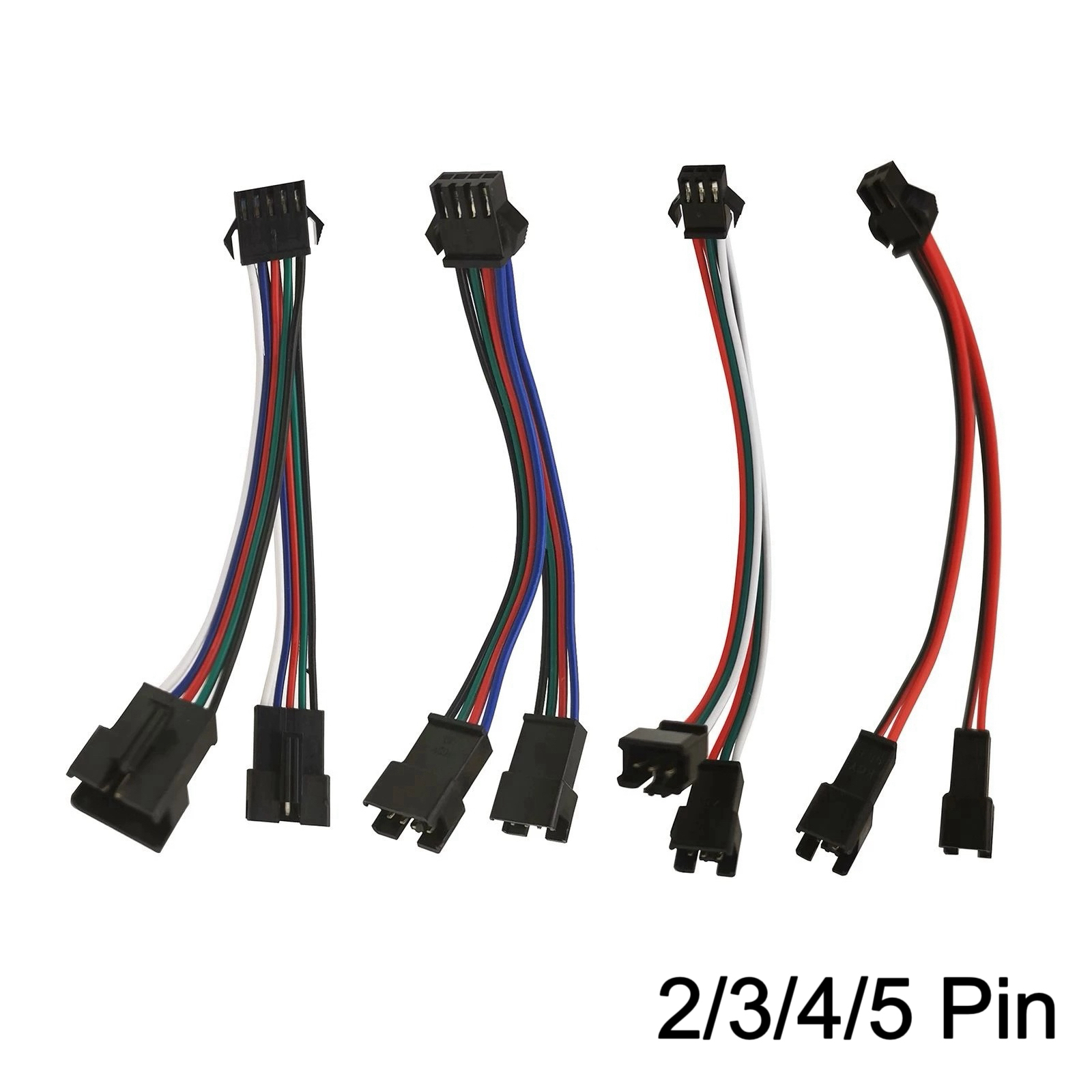 5/10 stk. 2 -bens 3p 4p 5p sm2.54 jst splitter-stikkabel 1 to 2 han-til-hun-stikledning 15cm til cct rgb rgbw led-strimmellys