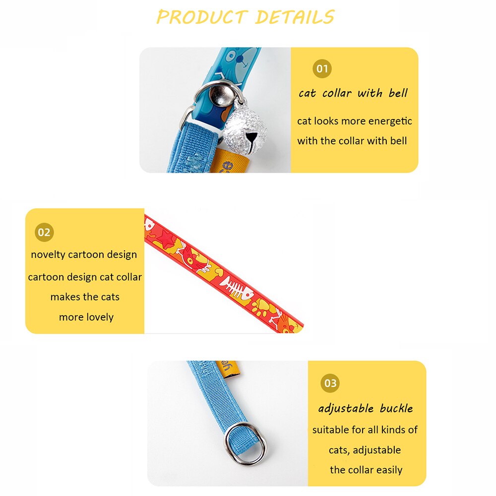 Collier avec cloche pour chat, accessoire pour animaux de compagnie, petit gabarit, chiot, chaton