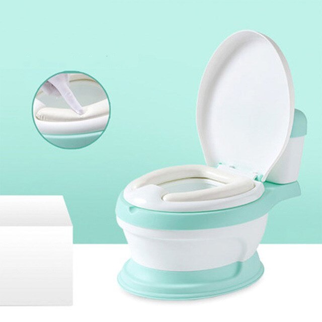 Simulation toilette enfants abattant wc enfant Pot multifonction bébé Pot bébé toilette chaise Pot enfant Pot formation filles garçons: green