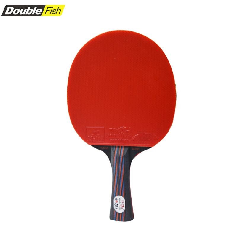 Dubbele Vis Carbon Tafeltennis Racket Puistjes-In Racket Rubber Raquete De Ping Pong Rackets Met tas