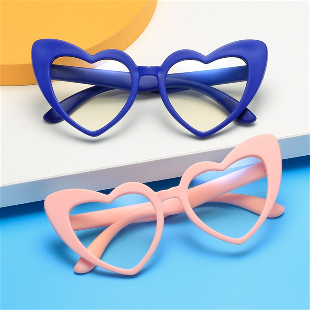 Longkeeper Hartvormige Anti-Blauw Licht Bril Kids Jongen Meisje TR90 Flexibele Frame Optische Brillen Kinderen Clear Lens Eyewear