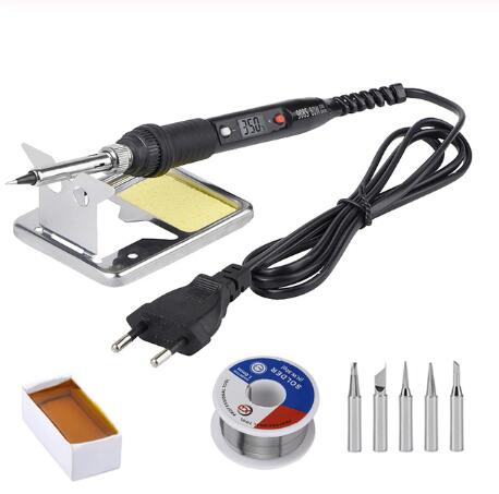 Electric Soldering Iron 80W 220V Digital LCD Adjustable Temperature Solder Iron Kits with Soldering Tips Welding Repair Tools: 110V  80W / 9