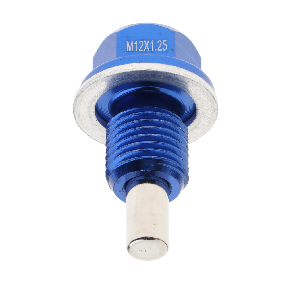 Conector de drenaje de aceite del motor magnético M12x1.5mm arandela de rosca azul