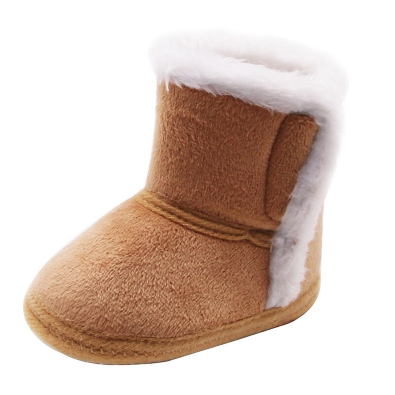 Ins Pasgeboren Baby Warm Katoen Laarzen Meisje Jongen Casual Schoenen Babyschoenen Pasgeboren Leuke Antislip Zachte Tong Schoenen herfst Winter: C / 7-12 Months