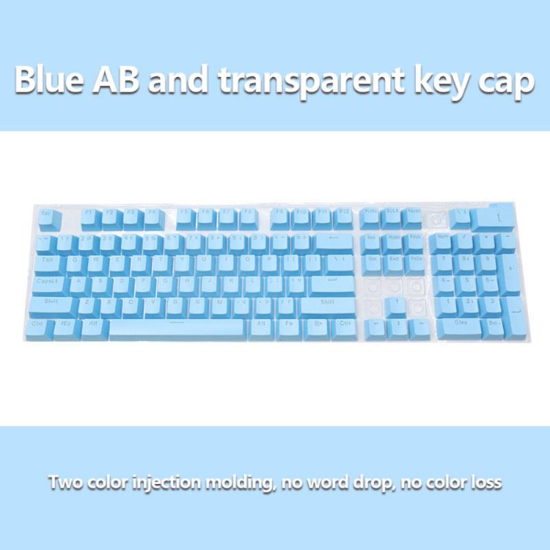 Black Pink Purple Blue Mechanical Keyboard Key Cap 104 Keycap ABS Transparent Key Cap For Gaming Mechanical Keyboard MX Keycaps: 04