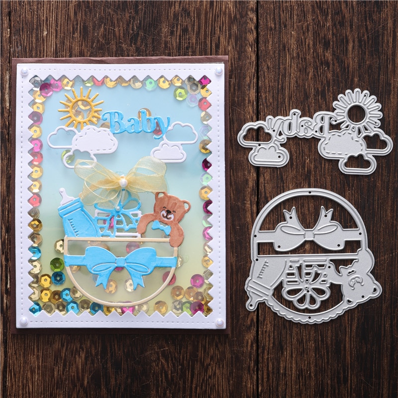InLoveArts Baby Dies Letter Metal Cutting Dies Dies Scrapbooking Card Making Album Embossing Crafts
