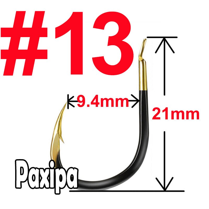 10 stuks vishaak van wolfraamstaal met weerhaak, karpervishaak, enkele cirkel, vishaak, zee-accessoires, uitrusting: 13