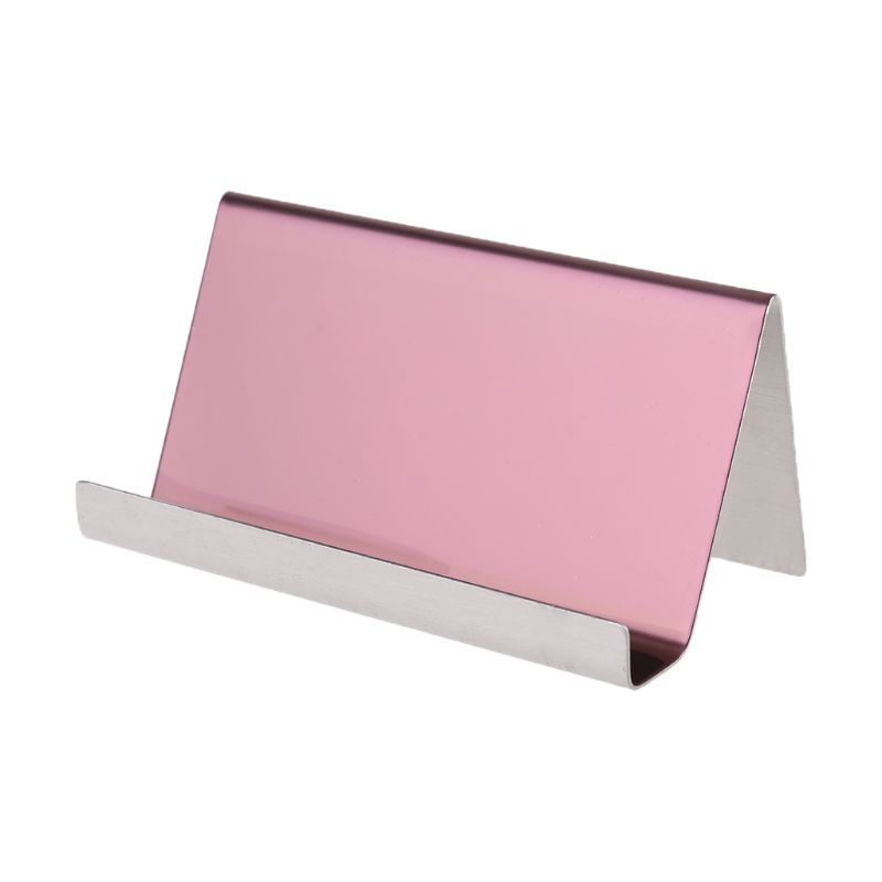 Stainless Steel Office Business Name Card Holder Display Stand Rack Desktop Table Organizer 4 Colors: WR