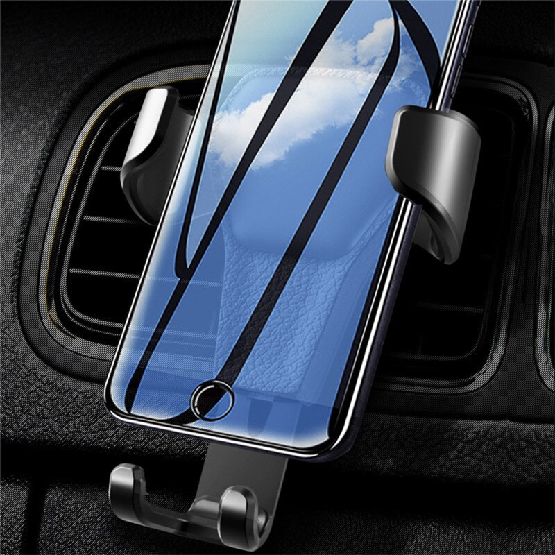 Biltelefonholder til telefon i bilens luftventilmonteringsstativ ingen magnetisk mobiltelefonholder universal gravity smartphone cellestøtte