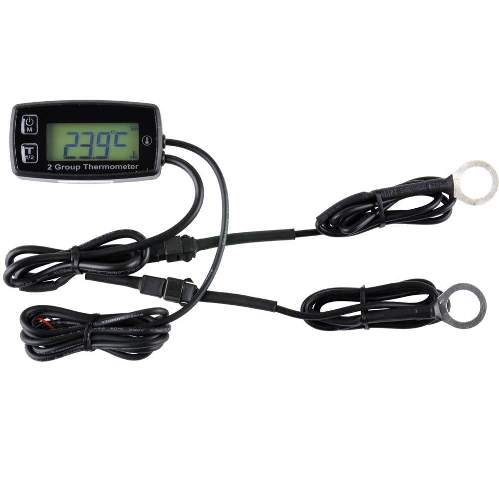 Digitale 2 Temp Meter Thermometer Temperatuur Meter Voor Dirt Pit Bike Motor Motor Auto Ggeneratortemperature Meter Olie Bike Motor