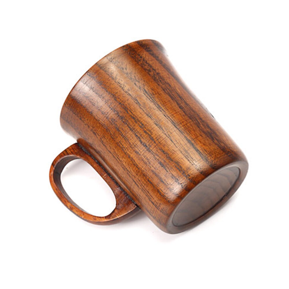 Wooden Wood Cup 400ml Natural Wood Grain Classical Handcrafted Cups of Coffee Milk Juice Tea Cup mug Japanese-style