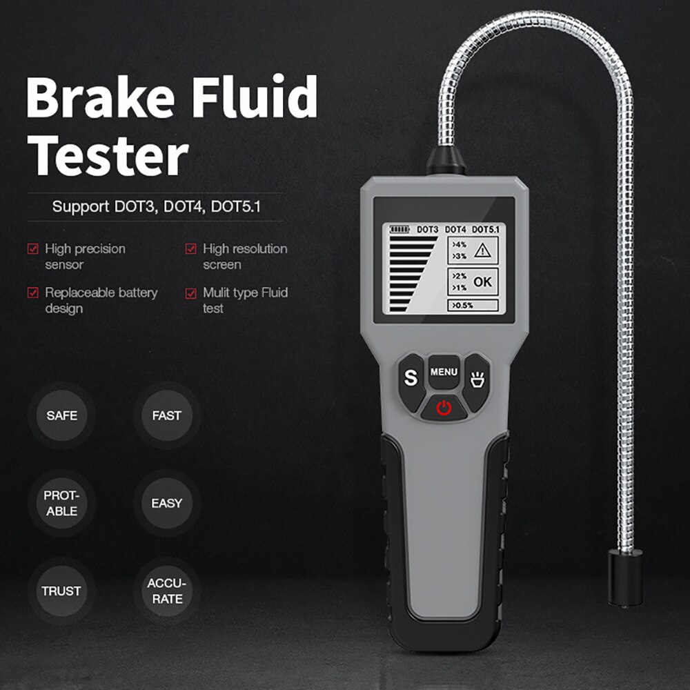 Brake Fluid Detector Brake Fluid Detector Pen Brake Fluid Moisture Tester Intelligent Brake Fluid Detection