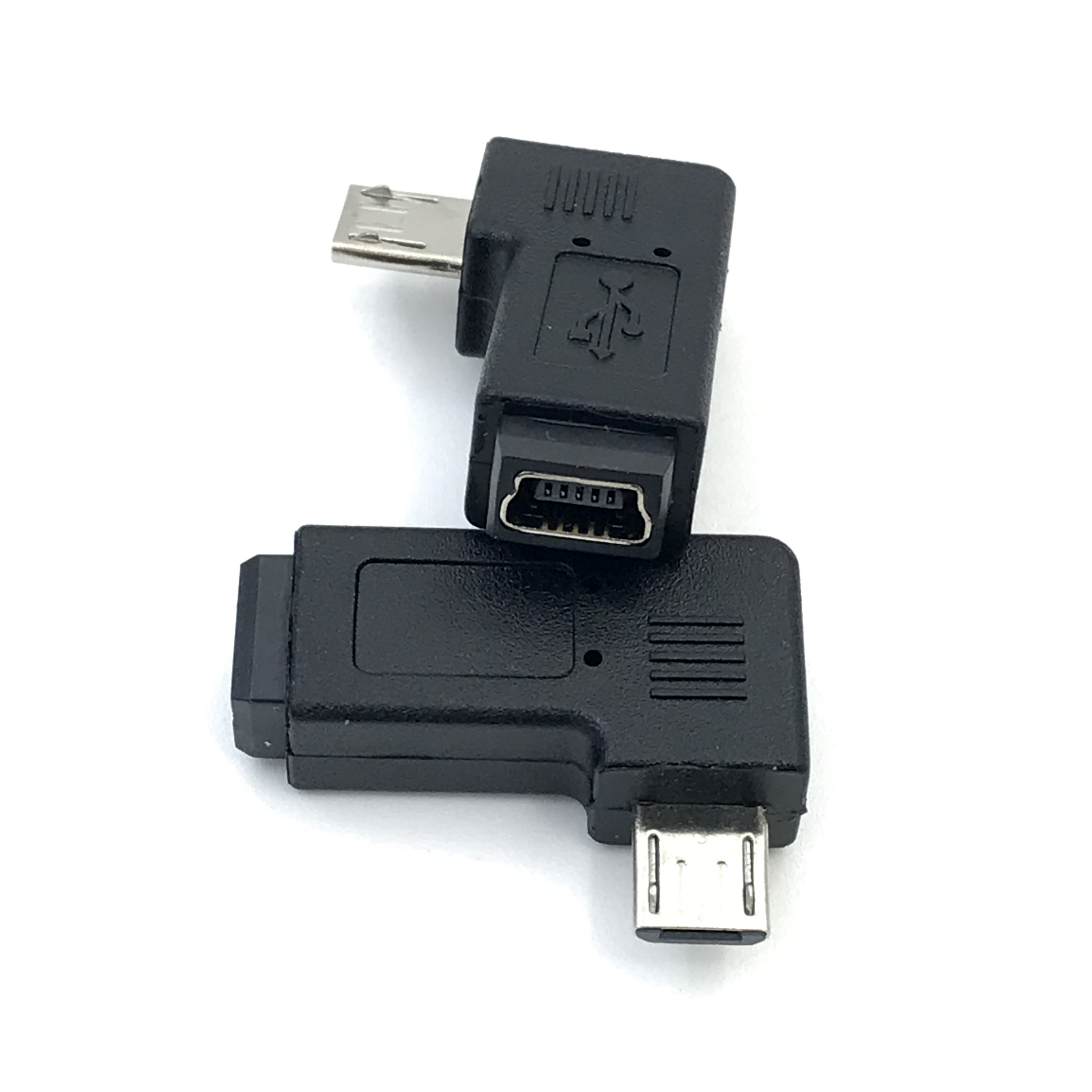 Left Right angled 90 degree Micro USB Male to Type C USB Micro usb Mini usb Female Adapter Converter Connector for Phone Tablet