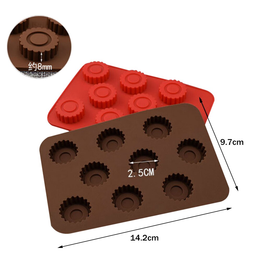 15 Cavity Diamond Heart Silicone Chocolate Mold DIY Cake Accessories Molds Kitchen Ice Cubes Biscuit Pastry Manual Baking Mould: green