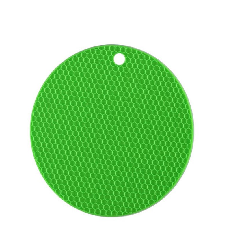 14Cm Ronde Hittebestendige Siliconen Mat Drink Cup Onderzetters Antislip Pannenlap Tafel Placemat Keuken Accessoires Onderzetters: Licht Groen