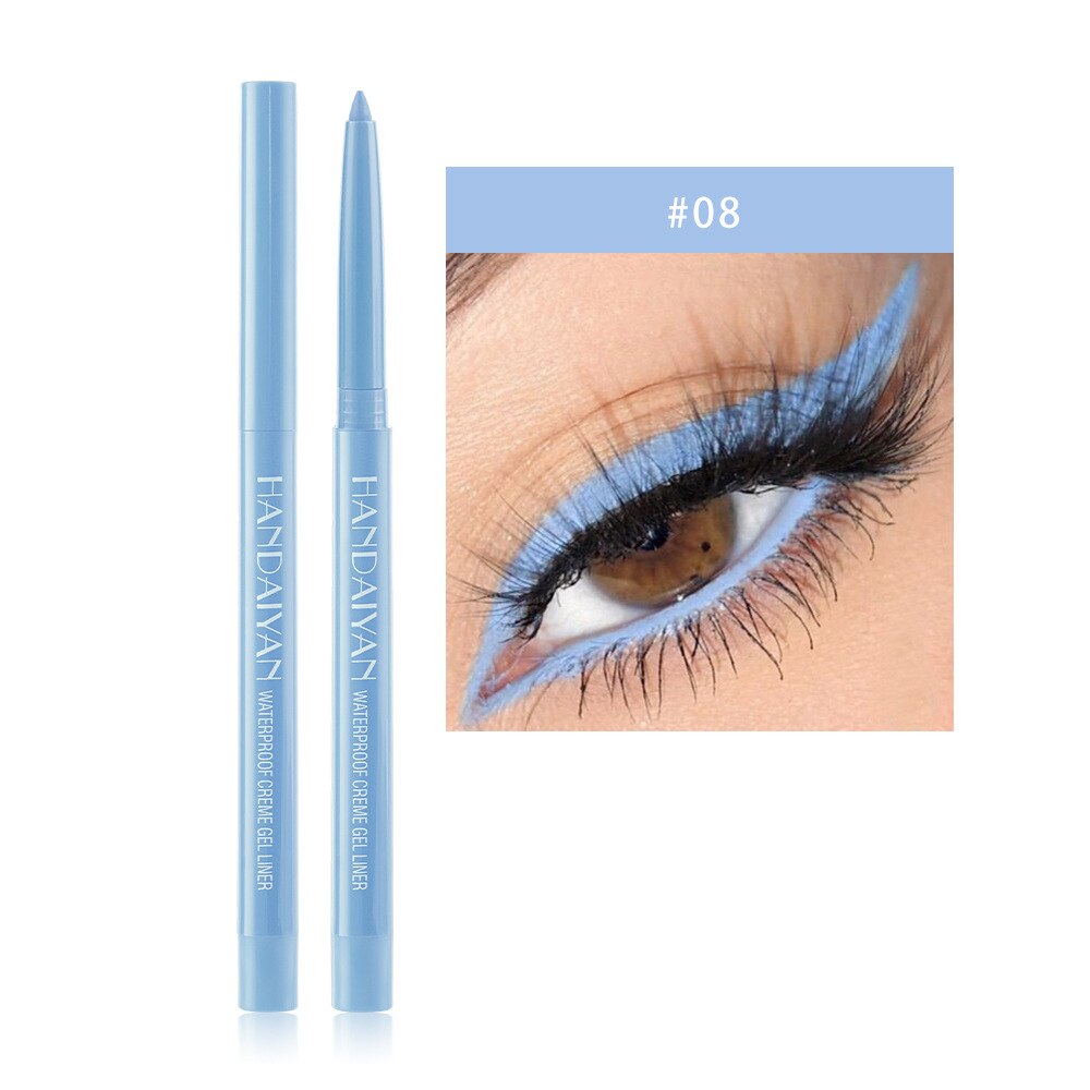 20-farbe Farbige Eyeliner Kuli Wasserdicht Perlglanz matt Lange anhaltende Eyeliner Gel Stift Auge Flüssigkeit Stift Lidschatten kosmetik: 08
