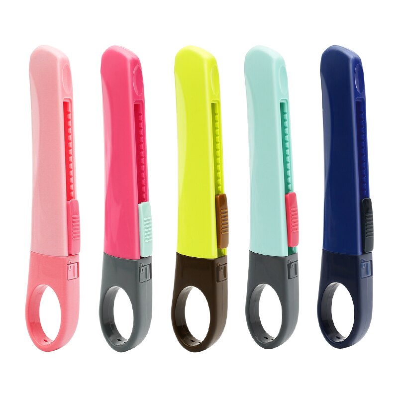 Japan PLUS Safety Manual Non-Adhesive Utility Knife Paper Cutting Blade Art Cutter Student Stationery Office Supplies