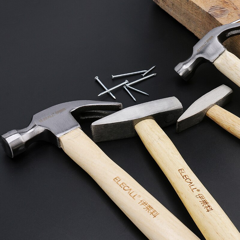 ELECALL-martillo de madera con garra para carpintería y herramienta electrónica, mini martillo de goma, martillos de seguridad, 0,25-0,5 kg