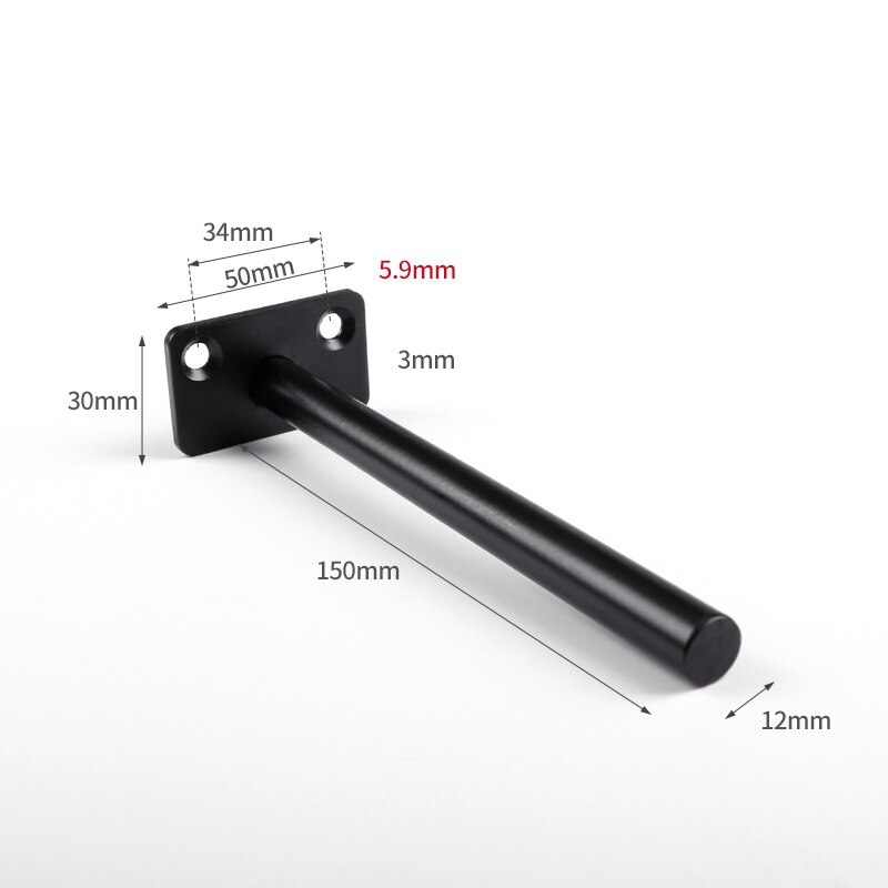 4Pcs Floating Shelf Brackets Invisible Solid Steel Blind Shelves Support Round Kit for Drywall Brick Wall
