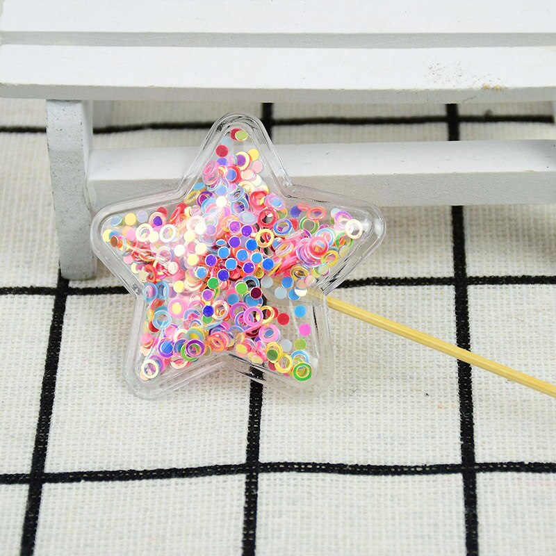 Relleno de lentejuelas de unicornio, Decoración de Pastel de estrellas, para magdalenas, de cumpleaños, decoración de ducha de bebé hojaldre para Postres, 5 uds.: A06