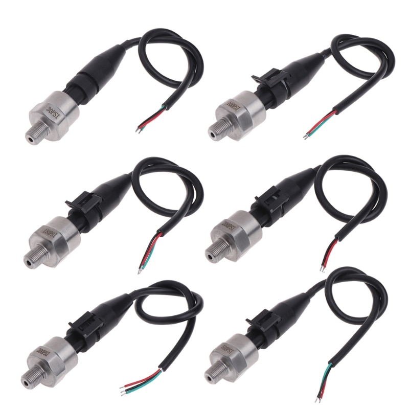 DC5V 1/8NPT Pressure Transducer Transmitter Sensor Stainless Steel Oil Air Water