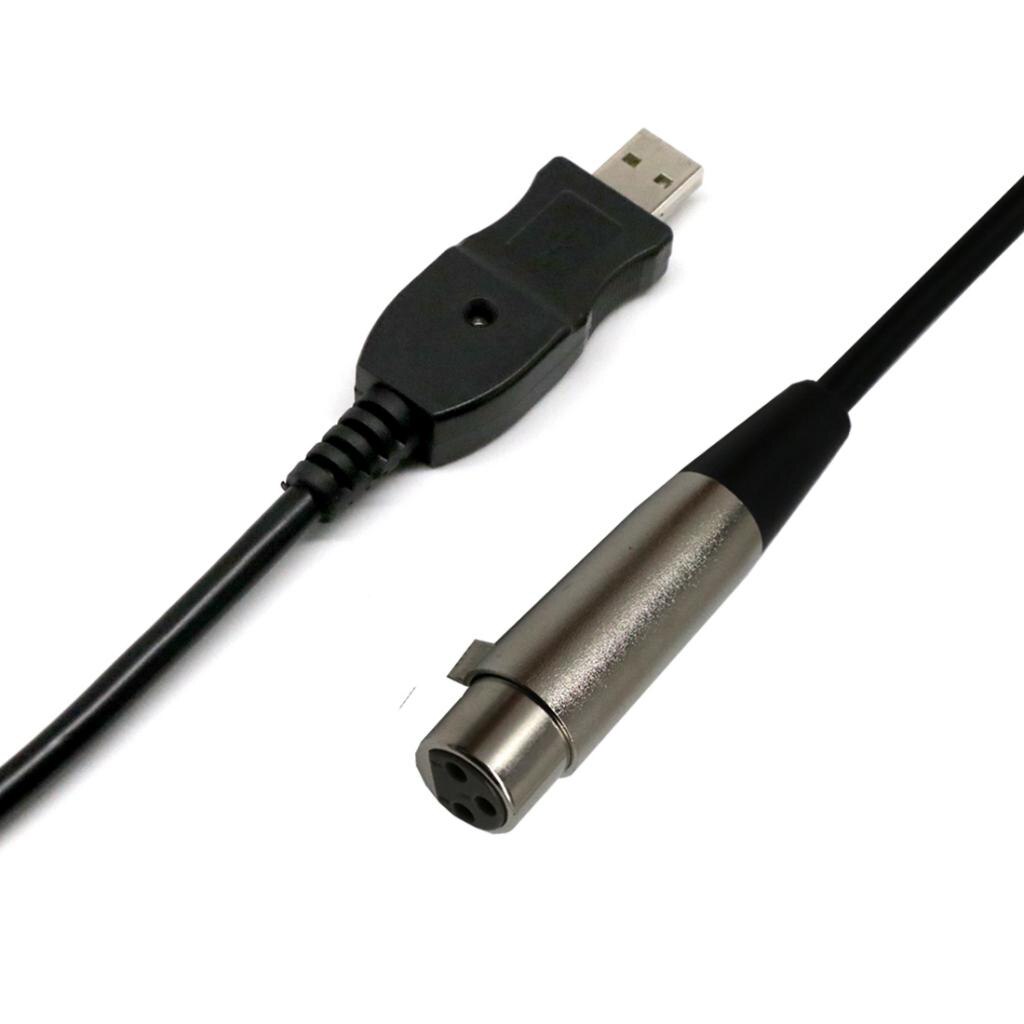 Convert XLR Cable to USB Microphone Cord Connector Extension Wiring