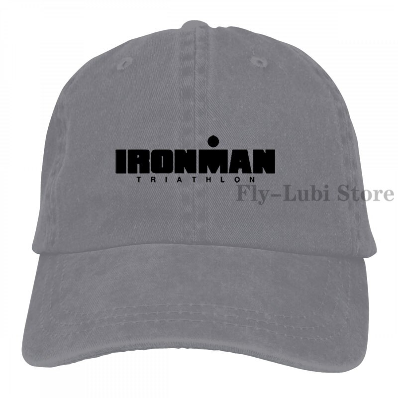 Ironman-gorra de béisbol de triatlón para hombre y mujer, gorro ajustable a la: 2-Gray