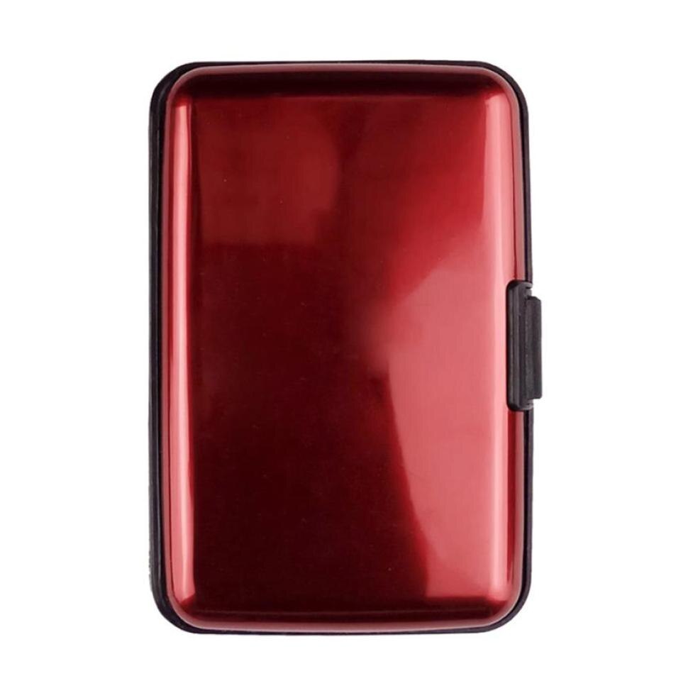 Man's waterproof card holder business ID Credit card wallet plastic pocket box female man cardholder #Zer: Red