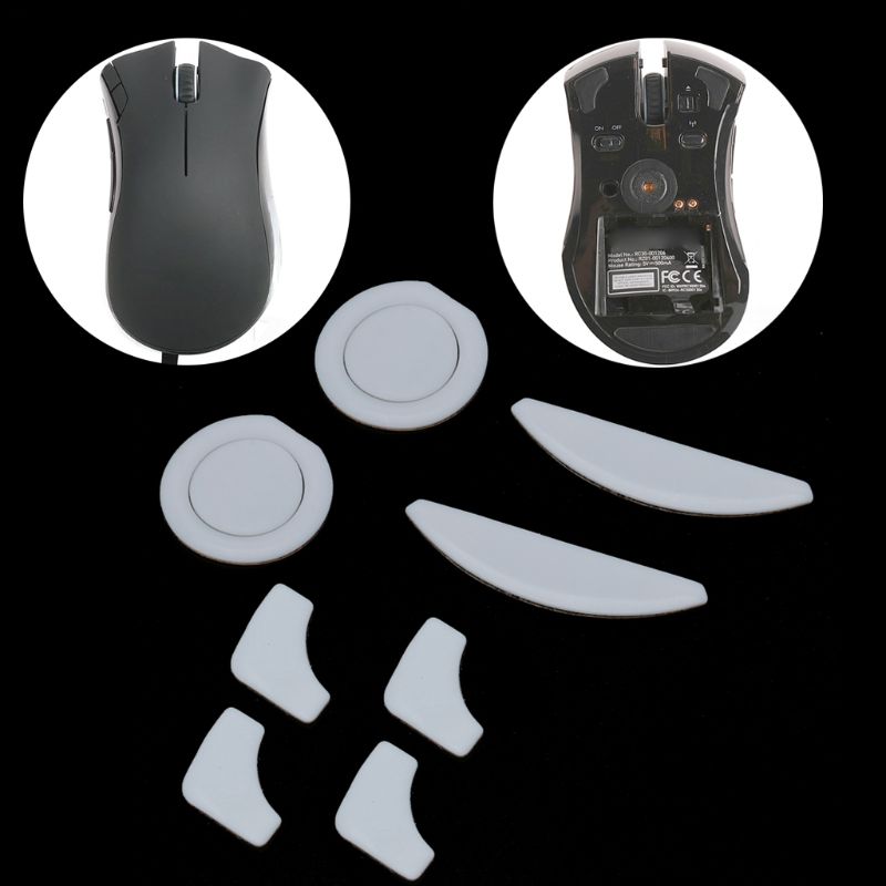 2 Sets/pack Tiger Gaming Mouse Feet Mouse Skate For Razer Mamba 4G White Mouse Glides Curve Edge