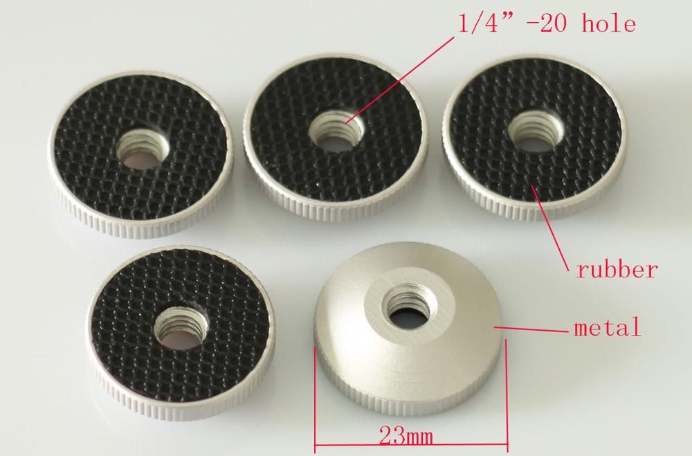 5 個ロー 1/4 "ホットシューマウント用ゴムガスケットでナッツフラッシュ三脚カメラ