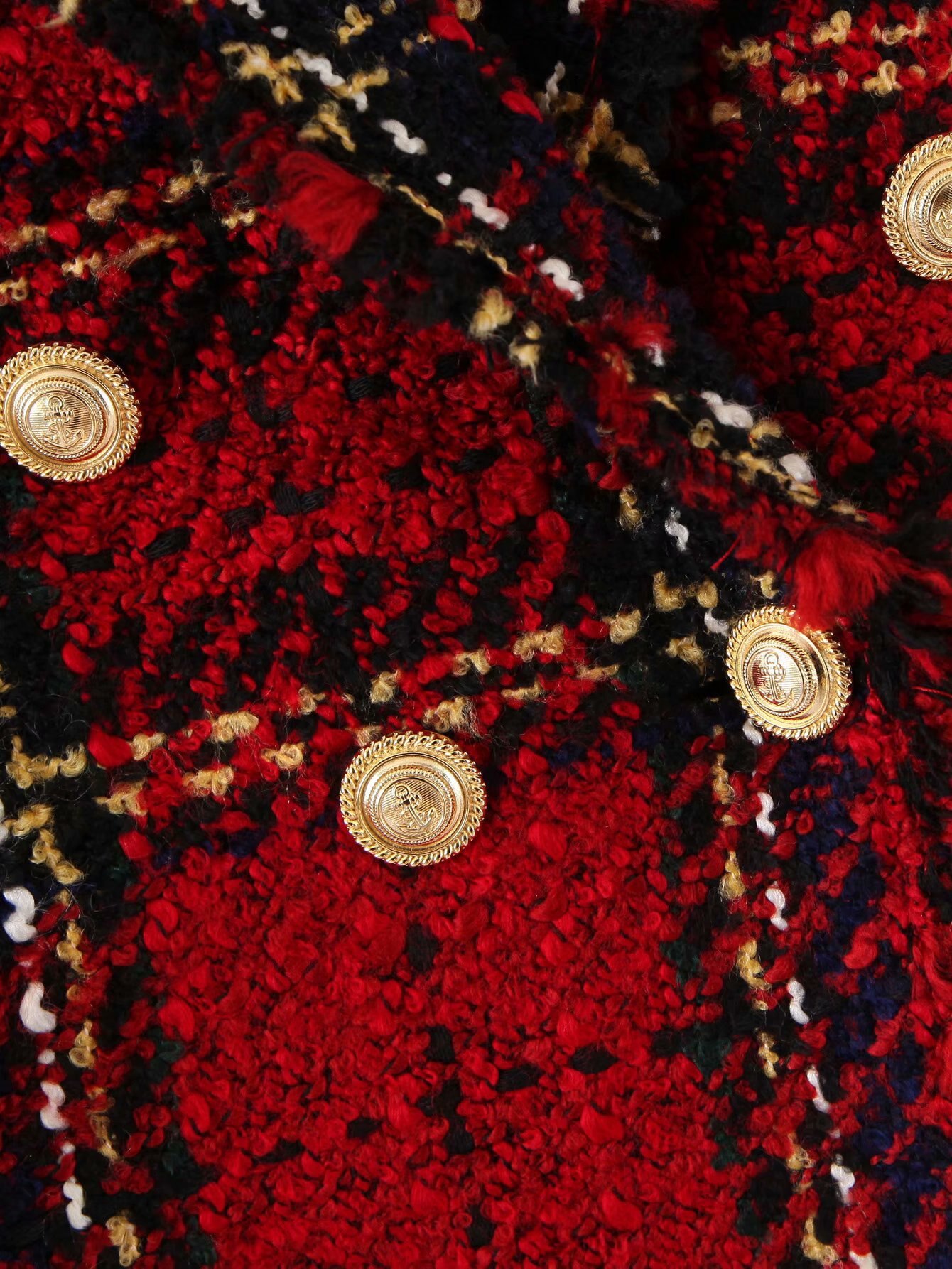 dame tweed rutete skjørt kommode dobbel brystet hakk krage kontor dame tweed blazere + en linje mini skjørt sett kvinne