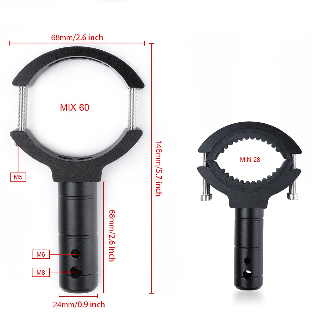 Soporte de barra de extensión para motocicleta, accesorio de 36mm y 60mm para lámpara fija externa todoterreno, horquilla de extensión de iluminación, mango