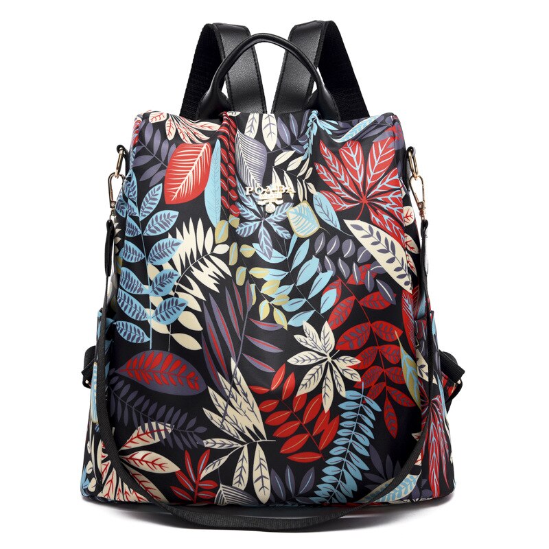 Mode Rugzak Vrouwen Schoudertas Grote Capaciteit Vrouwen Rugzak Schooltas Voor Tiener Meisjes Licht Dame Rugzak XH003: Yx654-plant