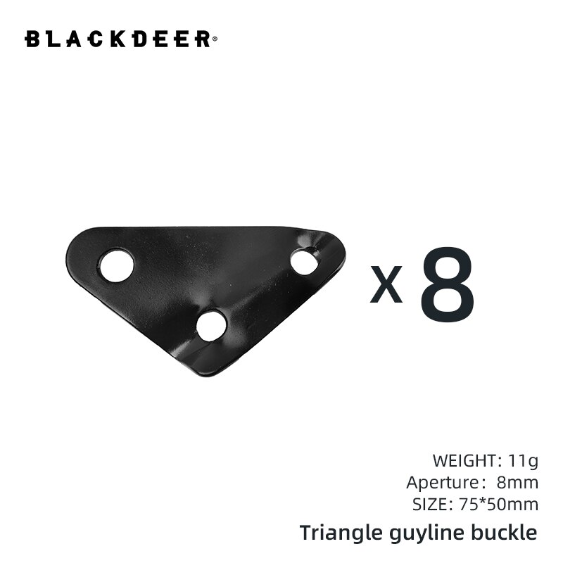 BLACKDEER 8pcs Outdoor Camping Nail Pegs Tent Aluminum Alloy Hiking Hook Nail Tent Stake guy line Wind rope buckle accessories: Triangle-holes