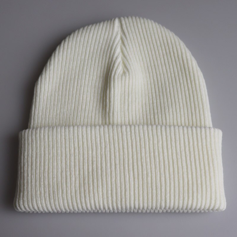 thumbnail image 2 of Plain Solid Cuffed Beanie Hat – Stretch Ribbed Knit Skull Cap For Men Women – Winter Warm 2 of 5