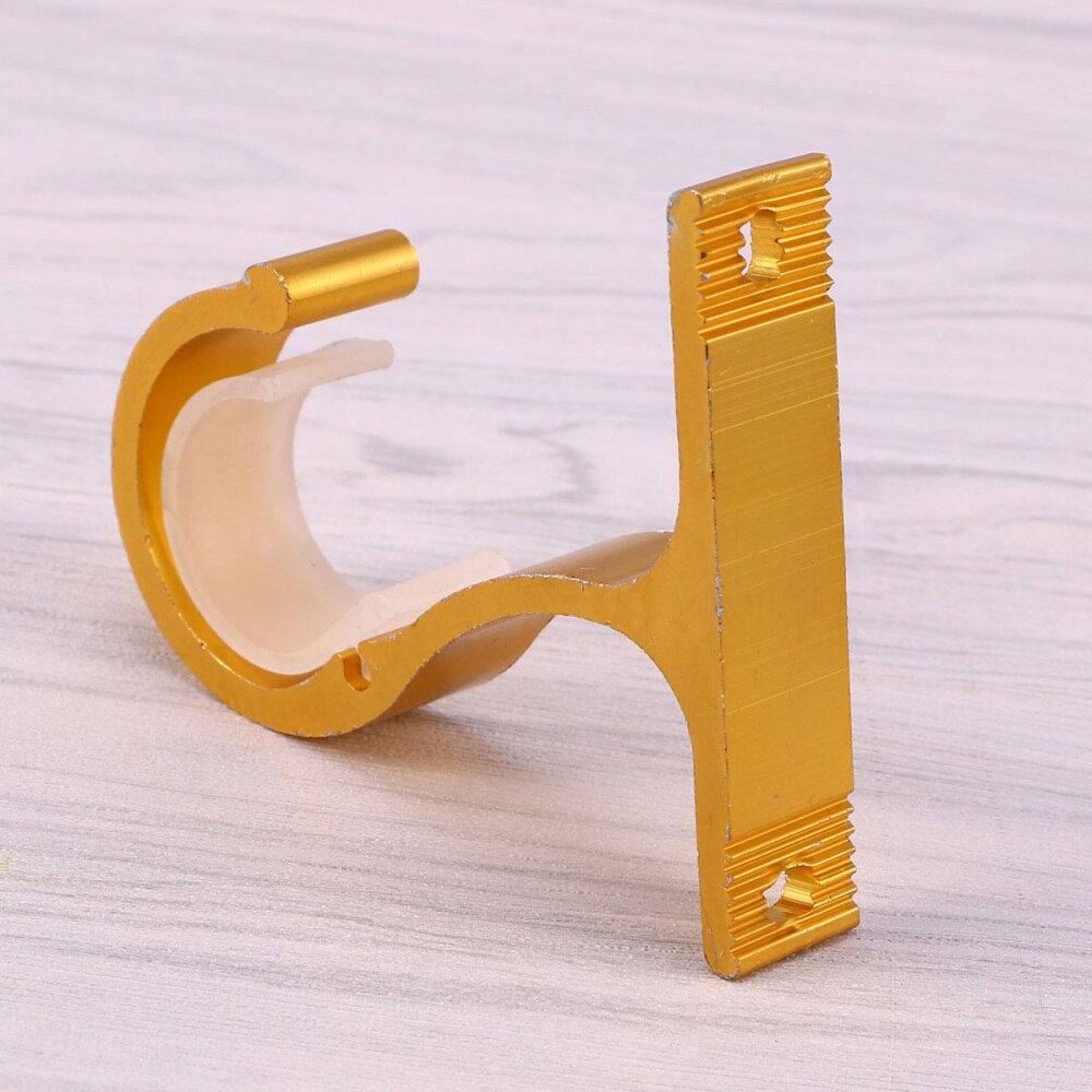 2PCS Curtain Rail Bracket Aluminum Alloy Rustproof Durable Double Curtain Rod Bracket for Home