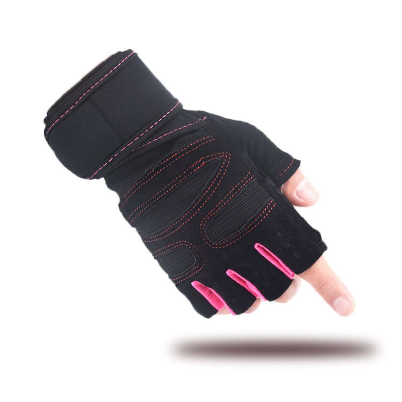 Guantes de Crossfit para hombre, manoplas gruesas para gimnasio, culturismo, Fitness, ejercicio, entrenamiento, correa de muñeca, sin aletas, levantamiento de pesas